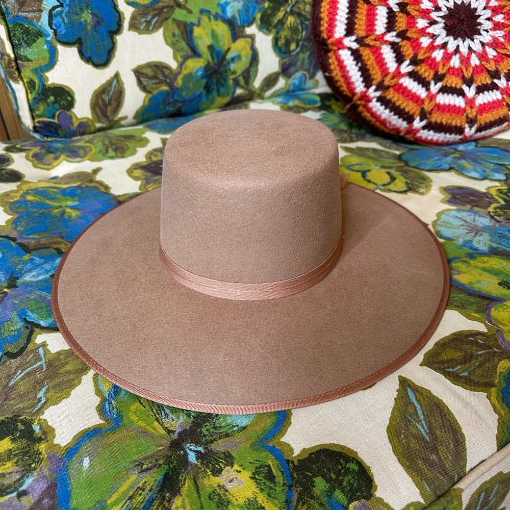 Lack of Colors Brown Wool Boater Hat Size Small 55cm